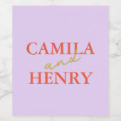 カスタムウェディングワイン&ワきらめくインボトルラベル ワインラベル (シングルラベル)