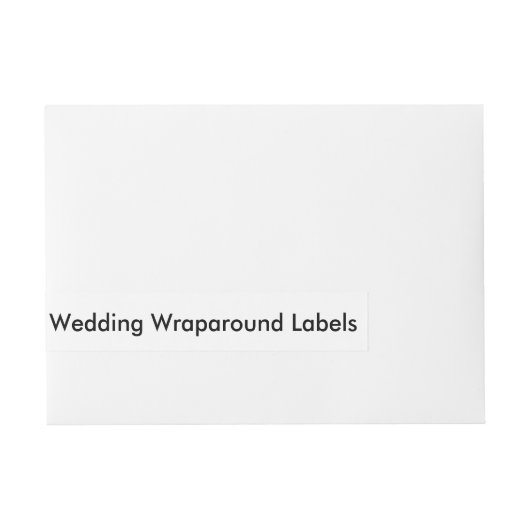 カスタムウェディング住所 シール1" x 7.25" 24ラベル ラップアラウンド宛名ラベル (正面)