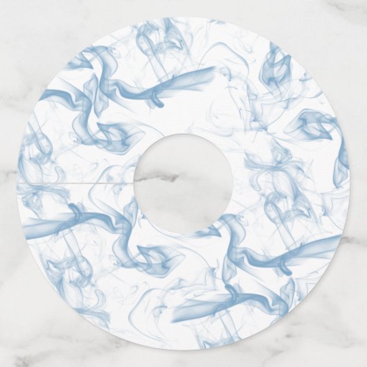 カスタムウェディング名日付ブルースモーク ワイングラスタグ (裏面)