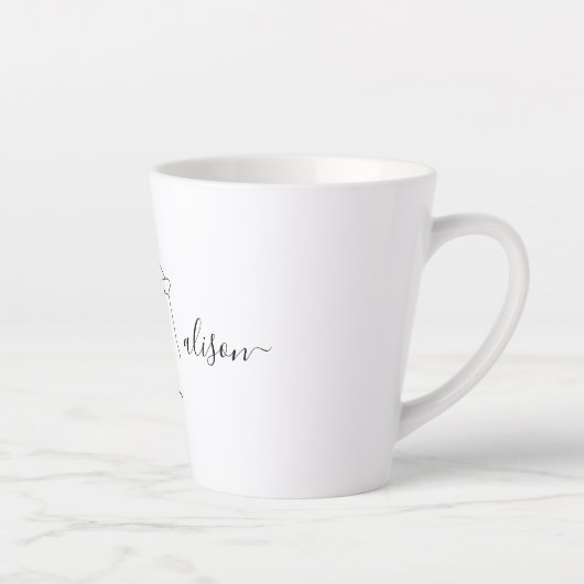 カスタムウェディング婚約パーティ猫カップルの贈り物 カフェラテマグ (右)