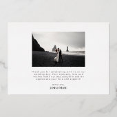 カスタムウェディング実在フォイル2枚の写真サンキューカード 箔シーズンカード (裏面)