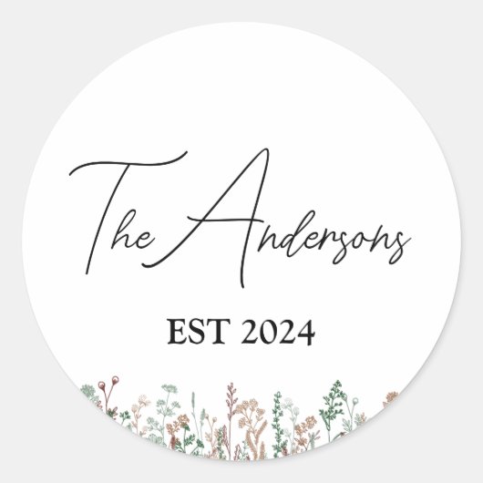 カスタムウェディング封筒用シール ラウンドシール (正面)