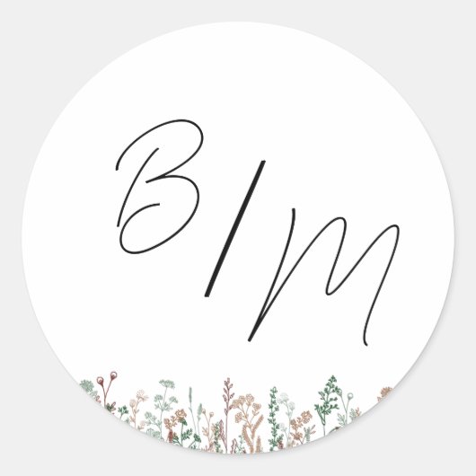 カスタムウェディング封筒用シール ラウンドシール (正面)