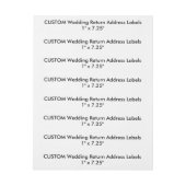 カスタムウェディング差出人住所ラベル1インチx 7.25インチ ラップアラウンドラベル (シート)