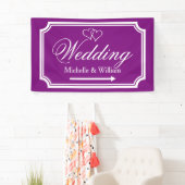 カスタムウェディング披露宴の方向バナーシンボルや象徴 横断幕 (インサイチュ)