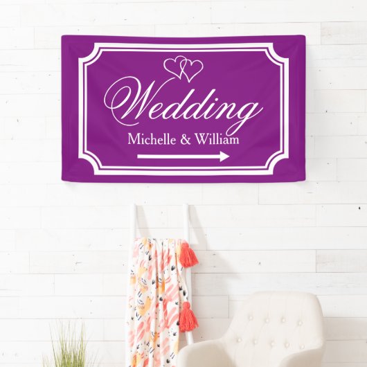 カスタムウェディング披露宴の方向バナーシンボルや象徴 横断幕 (インサイチュ)