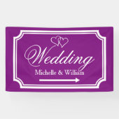 カスタムウェディング披露宴の方向バナーシンボルや象徴 横断幕 (横)