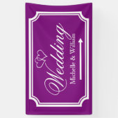 カスタムウェディング披露宴の方向バナーシンボルや象徴 横断幕 (縦)