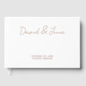 カスタムウェディング披露宴婚約 パーソナライズされた ゲストブック (正面)