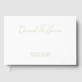 カスタムウェディング披露宴婚約 パーソナライズされた ゲストブック (正面)