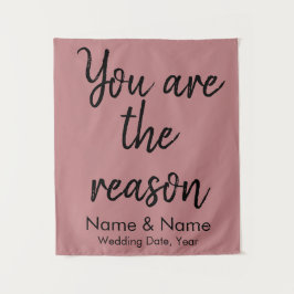 カスタムウェディング披露宴式フォトブースプロップ タペストリー