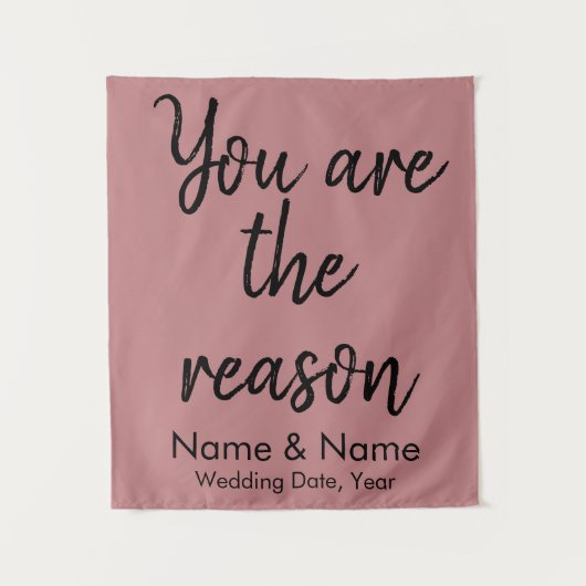 カスタムウェディング披露宴式フォトブースプロップ タペストリー (正面)