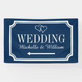 カスタムウェディング披露宴方向看板バナー 横断幕 (横)