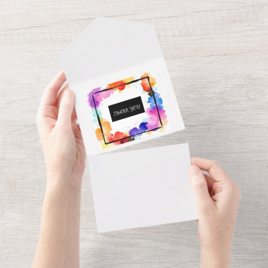 カスタムウェディング招待状キャンバス印刷 オールインワン招待状 (貼ってはがせる)