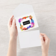 カスタムウェディング招待状キャンバス印刷