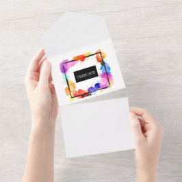 カスタムウェディング招待状キャンバス印刷 オールインワン招待状