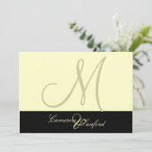 カスタムウェディング招待状モノグラム 招待状 (スタンド正面)