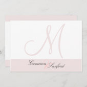 カスタムウェディング招待状モノグラム 招待状 (正面/裏面)