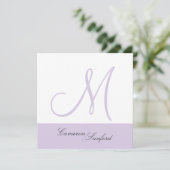カスタムウェディング招待状モノグラム/薄紫 招待状 (スタンド正面)