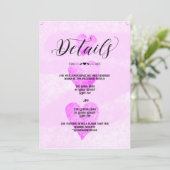 カスタムウェディング招待状詳細伝統的ハート 招待状 (スタンド正面)