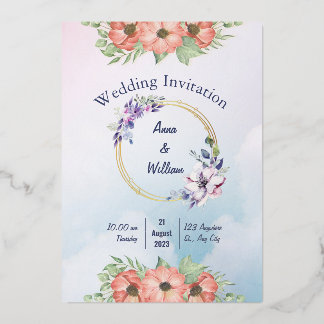 カスタムウェディング招待状 箔招待状