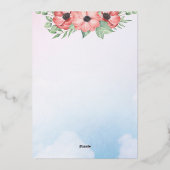 カスタムウェディング招待状 箔招待状 (裏面)