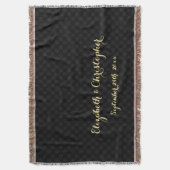 カスタムウェディング新婚夫婦の記念日の名前 スローブランケット (正面縦)