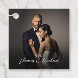 カスタムウェディング新郎新婦の写真ありがとう フェイバータグ