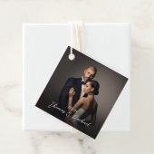 カスタムウェディング新郎新婦の写真ありがとう フェイバータグ (インサイチュ)