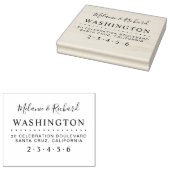 カスタムウェディング新郎新婦の名前差出人住所 ラバースタンプ (押印)