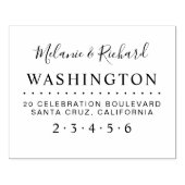 カスタムウェディング新郎新婦の名前差出人住所 ラバースタンプ (インプリント)