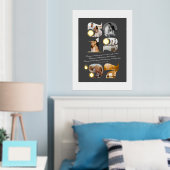 カスタムウェディング日付とラブ引用文モダンスタイリッシュ 箔ポスター (インサイチュ (寝室))