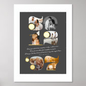 カスタムウェディング日付とラブ引用文モダンスタイリッシュ 箔ポスター (正面)