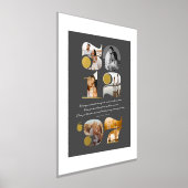 カスタムウェディング日付とラブ引用文モダンスタイリッシュ 箔ポスター (レイダウン)