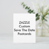 カスタムウェディング日付の保存招待状はがき 案内ポストカード (スタンド正面)