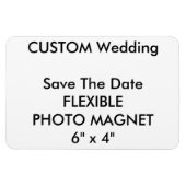 カスタムウェディング日付の写真の保存冷蔵庫用マグネット マグネット (横)