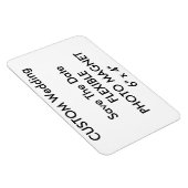 カスタムウェディング日付の写真の保存冷蔵庫用マグネット マグネット (右側)