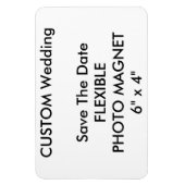 カスタムウェディング日付の写真の保存冷蔵庫用マグネット マグネット (縦)