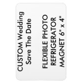 カスタムウェディング日付の写真の保存冷蔵庫用マグネット マグネット (縦)
