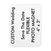 カスタムウェディング日付の写真の保存冷蔵庫用マグネット マグネット (縦)