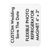 カスタムウェディング日付の写真の保存冷蔵庫用マグネット マグネット (縦)