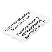 カスタムウェディング日付の写真の保存冷蔵庫用マグネット マグネット (左側)