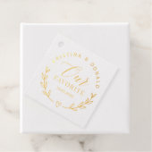 カスタムウェディング私たちのフォイルお気に入りのメッセージカード フェイバータグ (箱)