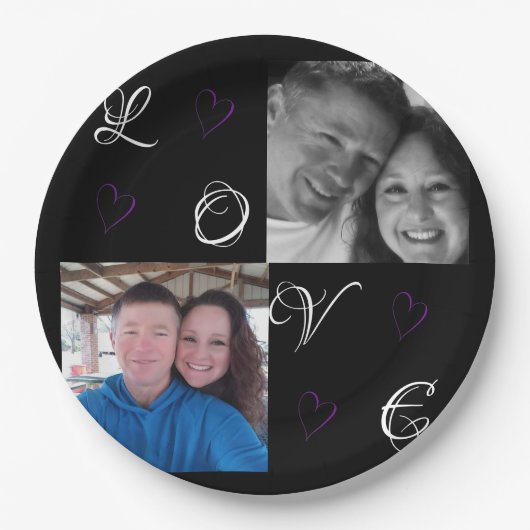 カスタムウェディング紙プレート ペーパープレート (正面)