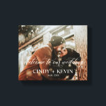 カスタムウェディング結婚新郎新婦へようこそ キャンバスプリント<br><div class="desc">Welcome to Our's Custom 結婚 Wedding Bride Canvas Print</div>