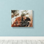 カスタムウェディング結婚新郎新婦へようこそ キャンバスプリント (インサイチュ (ウッドフロア))