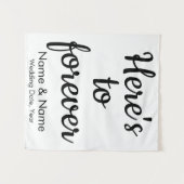 カスタムウェディング背景ここで永遠のセレモニー タペストリー (正面(横))