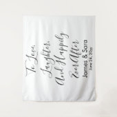 カスタムウェディング背景シック披露宴フォトブース タペストリー (正面)