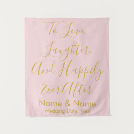 カスタムウェディング背景披露宴赤面ピンク タペストリー