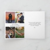 カスタムウェディング記念日コラージュの写真 カード (内部)